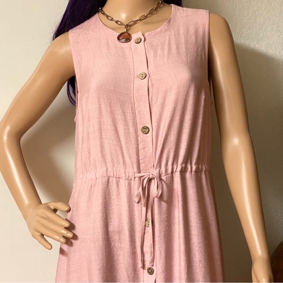 Blush pink size Small sleeveless dress size M - Picture 4 of 5